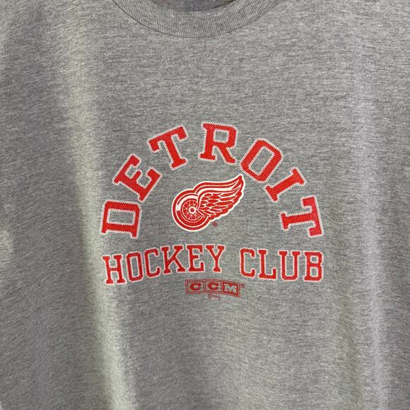 VTG Y2K Detroit Red Wings Shirt Mens XL Gray NHL Hockeytown 90s - Picture 3 of 9